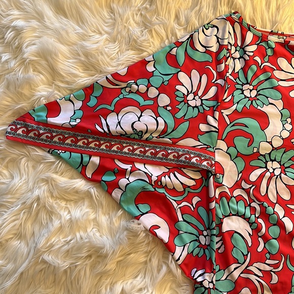 Trina Turk Garden Bloom Swim Cover-Up Tunic Dress - Picture 12 of 15